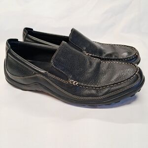 Cole Haan C03557 Tucker Black Leather Slip On Venetian Loafers Men's US Size 10